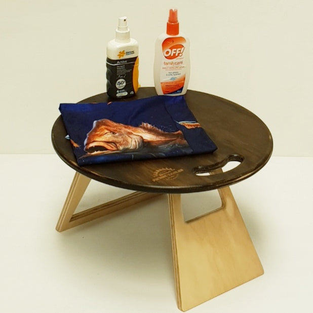 Round Folding Picnic Table - OHANA Chocolate 2-Tone