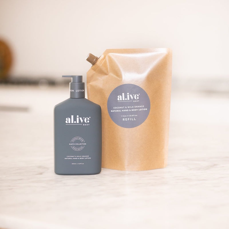 Al.ive hand and body lotion refill pouch